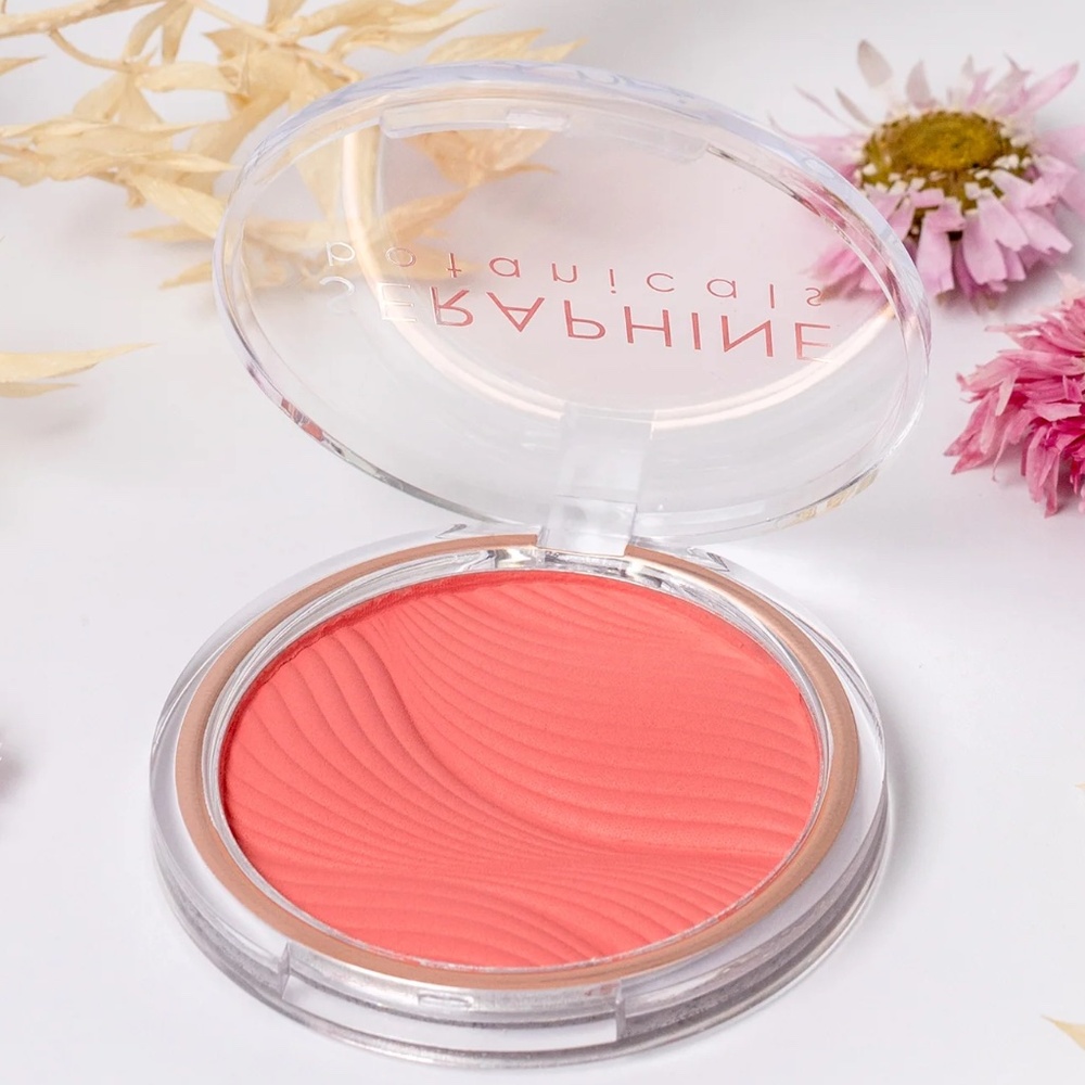 SERAPHINE BOTANICALS • TEA + ROSE STREAK-FREE SATIN BLUSH - SHADE POMEGRANATE